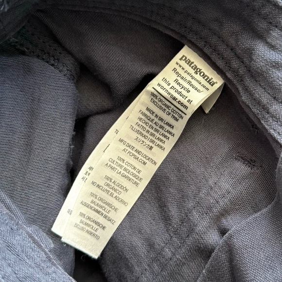 Patagonia Organic Cotton Navy Blue Hiking Wide Leg Casual Pants size 8 Women - Picture 6 of 16